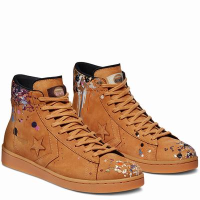 Converse x Bandulu Pro Leather - Naisten Matalavartiset Tennarit - Ruskea